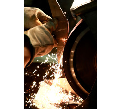 MARTELLO PER COPERTURA DESTRORSO CON MANICO IN PELLE