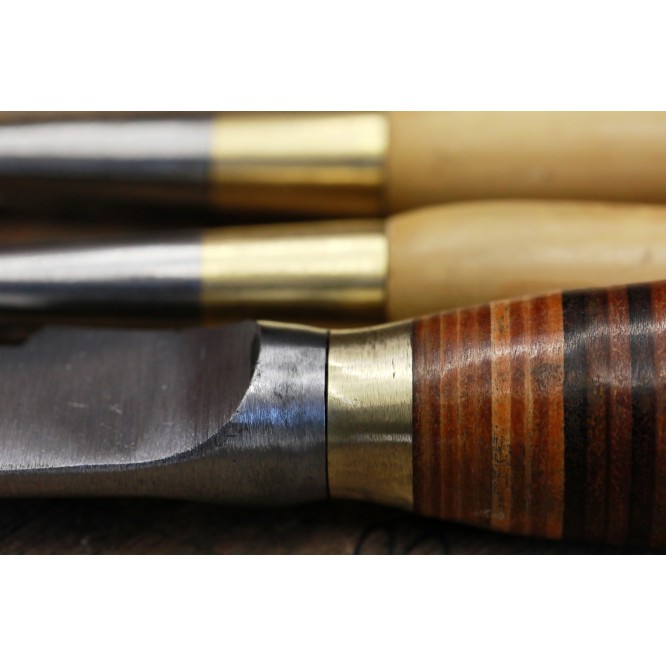 MARTEAU COUVREUR GAUCHER MANCHE CUIR + GRAVURE