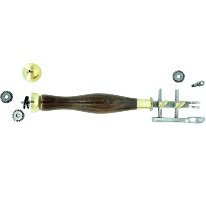 Pricking / marking wheel set, with reservoir and fence