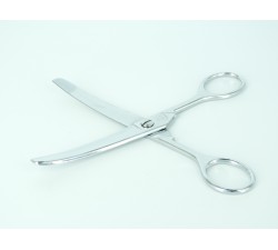 Curved horsehair scissors chrome 17cm