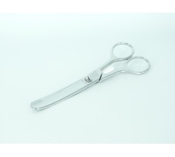 Curved horsehair scissors chrome 17cm