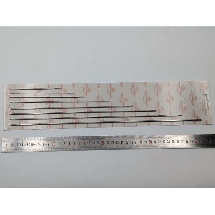 Card of 8 straight single-point needles