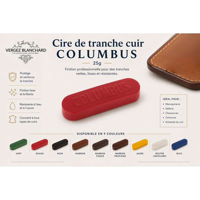 Columbus Leather Edge Wax