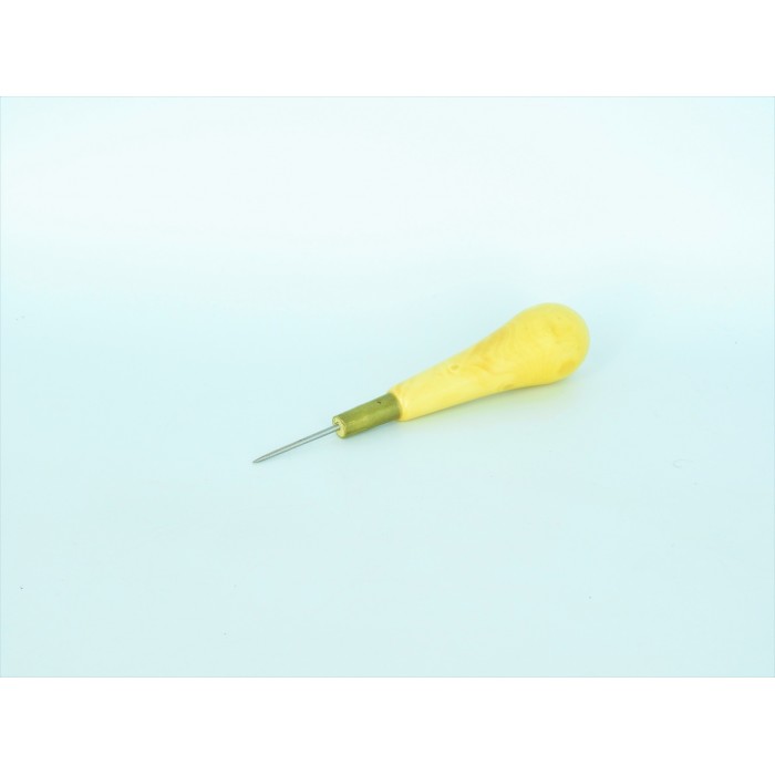 Round leather sewing awl with handle - 8 to 10cm
