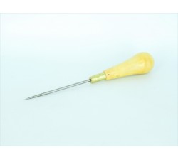 Round leather sewing awl with handle - 11 to 13cm