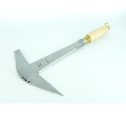Roofer's hammer wooden handle left-handed