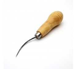 Lezna curva de guarnicionero con mango N°0 - 95mm