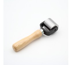 leather press steel roller 25/40/60mm - wood handle