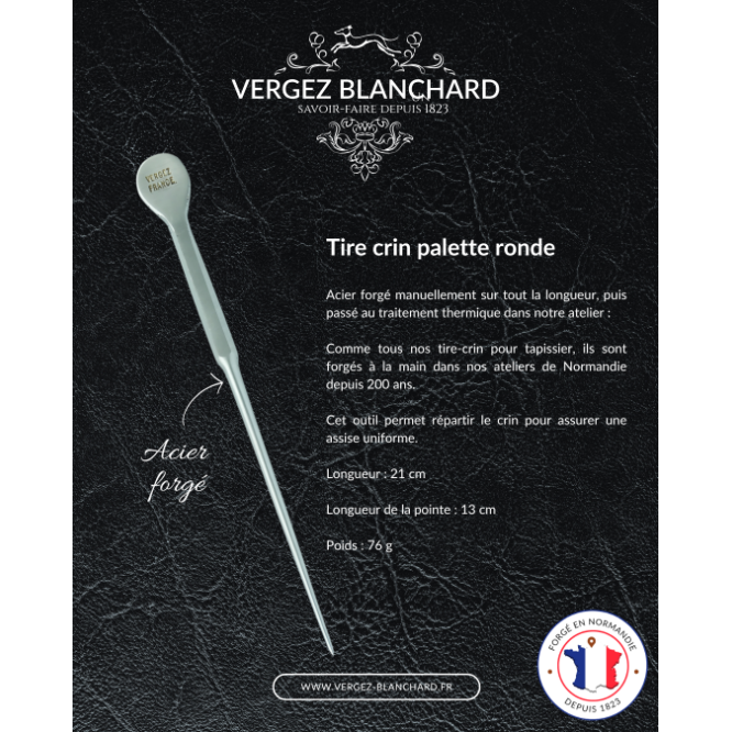 TIRE CRIN PALETTE RONDE TOUT ACIER